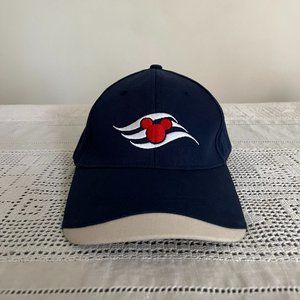 Disney Cruise Line Mickey Mouse adjustable baseball hat navy, beige, white & red